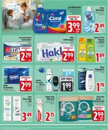 Gazetka promocyjna Edeka - Prospekte - Gazetka - ważna od 25.04 do 25.04.2026 - strona 23 - produkty: beutel, body, Cap, colgate, colgate total, Coral, creme, deo, dove, dusche, eis, flasche, fructis, garnier, hakle, hundenahrung, küche, Küchen, küchentücher, LG, Lotion, nivea, papier, pflegedusche, purina, reis, roll-on, shampoo, shampoo oder spülung, spülung, Tasche, taschen, taschentücher, Tempo, Ti, toilettenpapier, tücher, vernel, waschmittel, weichspüler, zahncreme