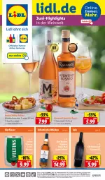 Gazetka promocyjna Lidl - Highlights in der Weinwelt - Gazetka - ważna od 30.06 do 30.06.2024 - strona 1 - produkty: angebot, angebote, aperitivo rosato, bier, bio, frucht, lebensmittel, magazin, ndk, pils, pilsener, rel, rosato, Schal, Schale, schott, scotch, scotch whisky, single malt, Ti, tisch, veltins, veltins pilsener, wein, whisky