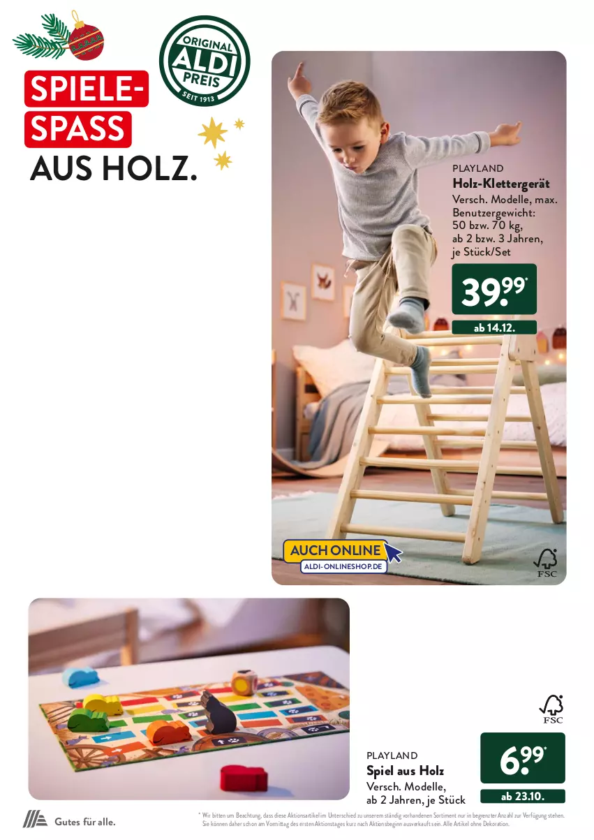 Aktueller Prospekt AldiSud - KLEINE WÜNSCH, GROSSE FREUDE. - von 23.10 bis 30.12.2023 - strona 14 - produkty: aldi, alle artikel ohne dekoration, dekoration, dell, elle, gin, Holz, Mode, Spiele, Ti, ZTE