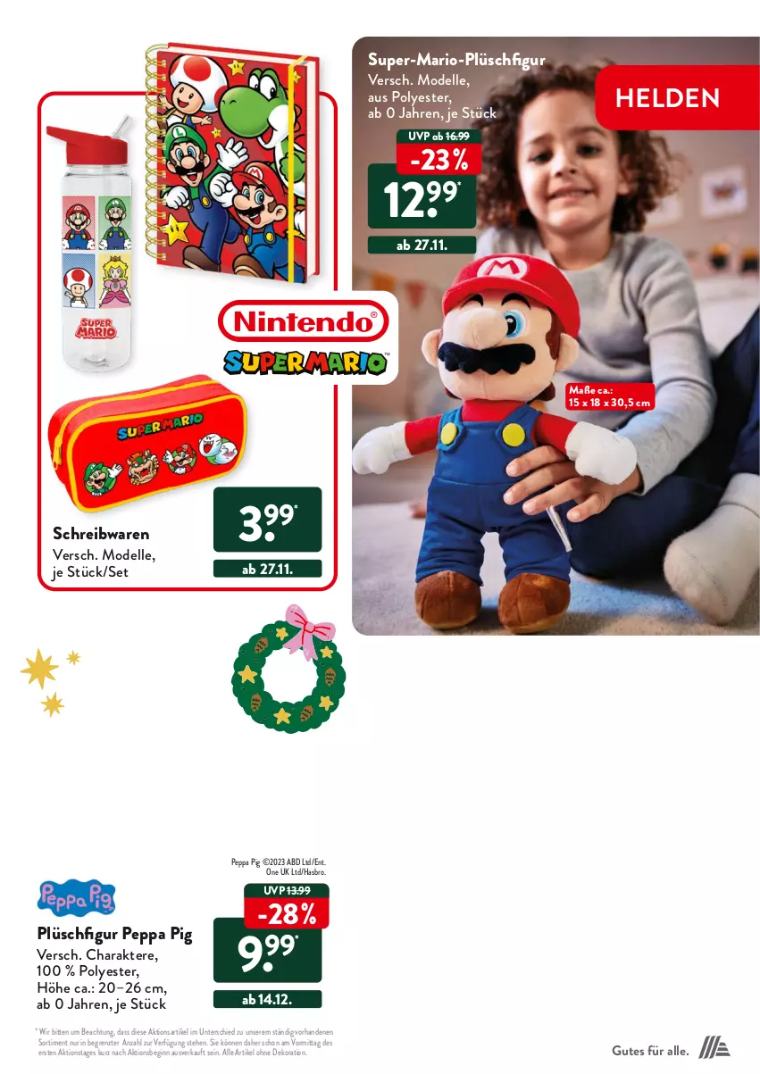 Aktueller Prospekt AldiSud - KLEINE WÜNSCH, GROSSE FREUDE. - von 23.10 bis 30.12.2023 - strona 25 - produkty: alle artikel ohne dekoration, dekoration, dell, elle, gin, Hasbro, Mode, Peppa Pig, Plüsch, schreibwaren, Ti, ZTE