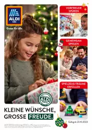 Gazetka promocyjna AldiSud - KLEINE WÜNSCH, GROSSE FREUDE. - Gazetka - ważna od 30.12 do 30.12.2023 - strona 1 - produkty: aldi, auto, eis, leine, Spiele, spielzeug, Ti