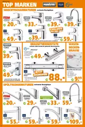 Gazetka promocyjna - Prospekt für Globus Baumarkt Achern - Gazetka - ważna od 24.12 do 24.12.2022 - strona 10 - produkty: adapter, armatur, armaturen, body, brause, handbrause, schlauch, Spültischarmatur, thermostat, Ti, tisch, wandhalterung, Wanne, waschbecken, waschtisch, waschtischarmatur, wasser, Yo