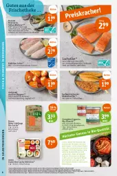 Gazetka promocyjna Tegut - Angebote der Woche - Gazetka - ważna od 05.08 do 05.08.2023 - strona 10 - produkty: angebot, angebote, antipasti, aprikose, aprikosen, aqua, asti, bio, Bio-Gemüse, blueberry, braten, brot, burger, dekoration, Dorade, eis, feinkost, filet, fisch, Fisch und Meeresfrüchte, fische, Fischer, frischkäse, frischkäsezubereitung, früchte, grill, ideal zum braten, ilag, ingwer, Käse, knoblauch, krone, lachs, lachsfilet, latte, mac, Makrele, marinade, meeresfrüchte, natur, paprika, pfeffer, reis, rel, rosmarin, sandwich, SANTE, Schere, senf, Sushi, tender, Ti, tisch