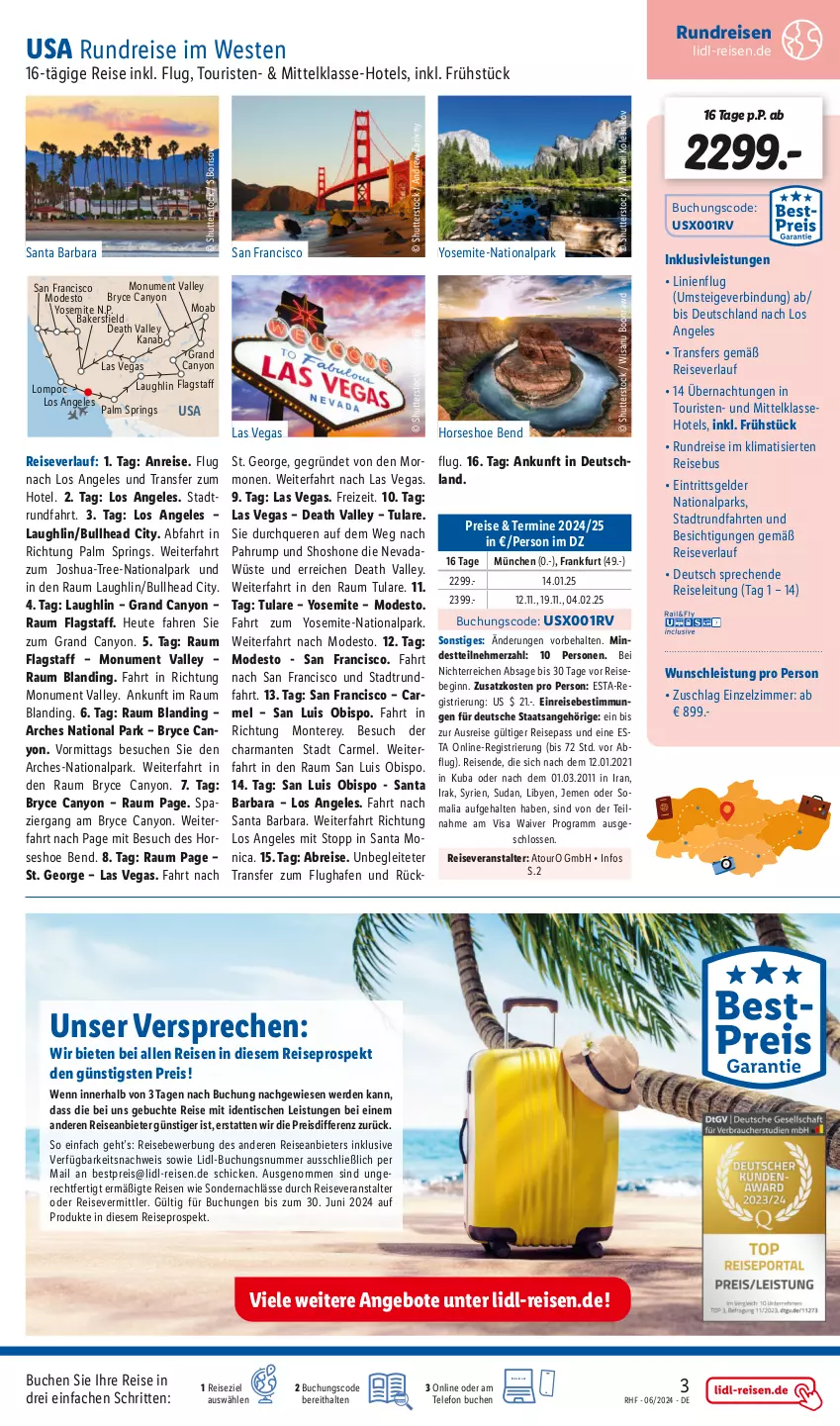 Aktueller Prospekt Lidl - Juni Reise-Highlights - von 31.05 bis 30.06.2024 - strona 3 - produkty: angebot, angebote, bestpreis, Brei, buch, eis, erde, gin, harman, Heu, inklusivleistungen, Mode, monte, reis, reiseveranstalter, reiseverlauf, ring, rum, telefon, Ti, tisch, Weste, Yo