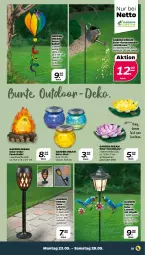 Gazetka promocyjna Netto - Angebote ab Montag - Gazetka - ważna od 28.05 do 28.05.2022 - strona 21 - produkty: arla, auer, ball, blume, elle, Garten, Gießkanne, laterne, leds, Leuchte, leuchten, Ria, ring, Ti, wasser