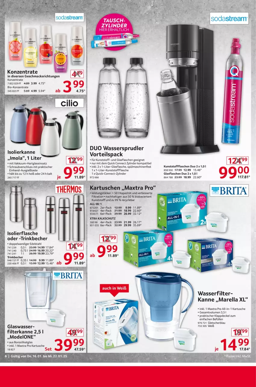 Aktueller Prospekt Selgros - Non Food - von 16.01 bis 22.01.2025 - strona 6 - produkty: akku, Becher, bio, brita, decke, Deckel, edelstahl, eis, flasche, glasflasche, isolierflasche, isolierkanne, mac, Maxtra, Mode, rel, spülmaschinen, Ti, tisch, trinkbecher, wasser, wasserfilter, wassersprudler