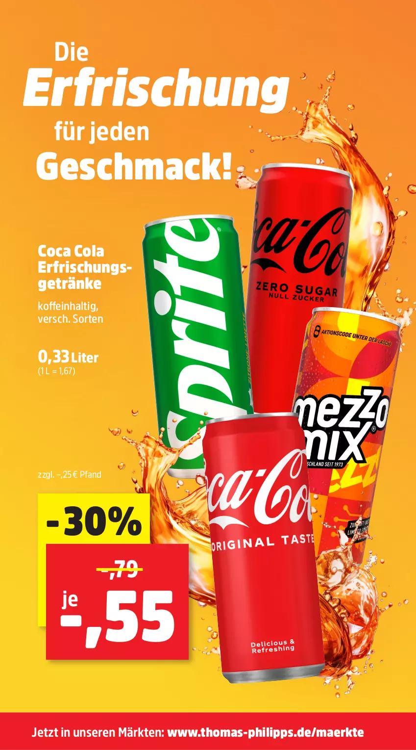 Aktueller Prospekt Thomas Philipps - von 30.06 bis 05.07.2025 - strona 14 - produkty: cola, erfrischungsgetränk, erfrischungsgetränke, getränk, getränke, mac, Ti