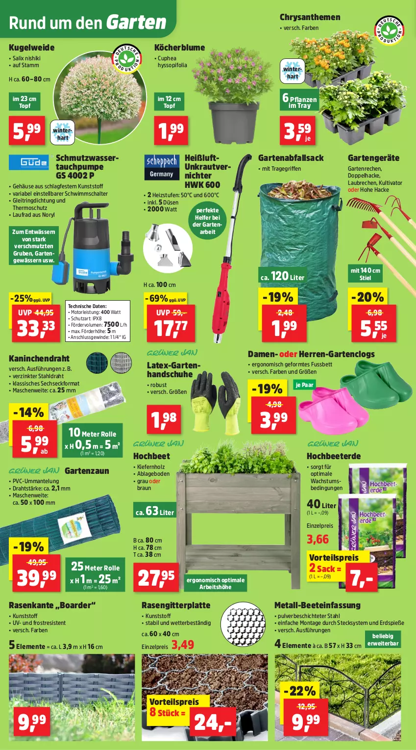 Aktueller Prospekt Thomas Philipps - von 30.06 bis 05.07.2025 - strona 2 - produkty: bett, blume, braun, chrysanthemen, Clogs, Draht, eis, ente, erde, Garten, handschuhe, Holz, HP, Kraut, Kugel, latte, Laufrad, Mantel, pflanze, pflanzen, rasen, reis, Ria, ring, rwe, sac, Schal, schuhe, Ti, topf, tragegriff, unkrautvernichter, vorteilspreis, wasser, ZTE