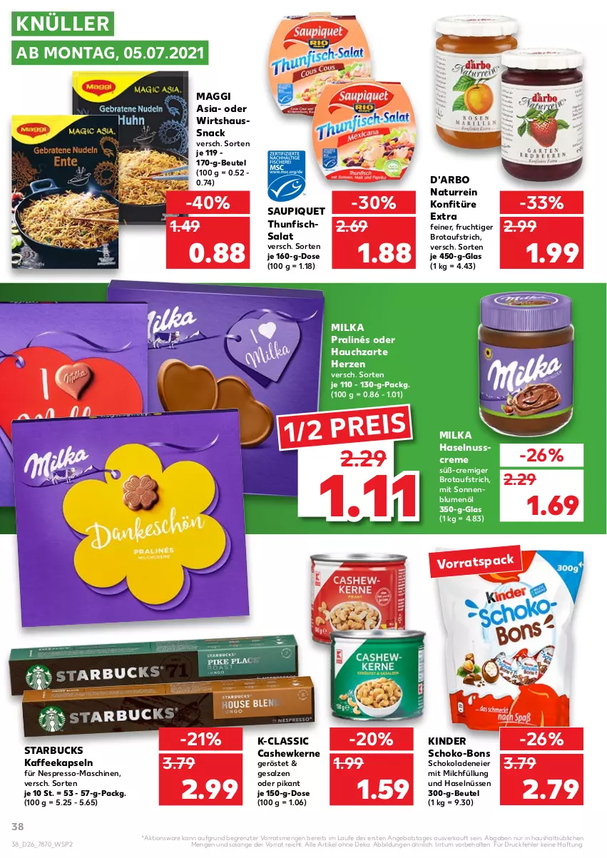 Aktueller Prospekt Kaufland - von 01.07 bis 07.07.2021 - strona 38