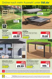Gazetka promocyjna Lidl - Wochen-Highlights im Onlineshop - Gazetka - ważna od 06.03 do 06.03.2022 - strona 8 - produkty: angebot, angebote, Bank, edelstahl, eis, elle, erde, florabest, Garten, gartentisch, Holz, HP, kissen, latte, Liege, nackenkissen, ndk, Palette, reis, rel, Ria, Schal, Schale, telefon, Ti, tisch, tischplatte, uhr, uv-schutz
