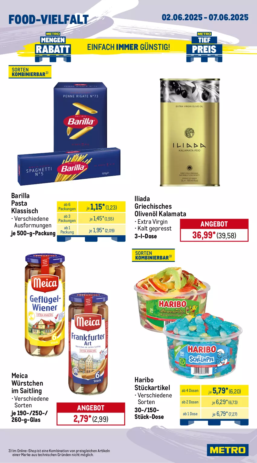 Aktueller Prospekt Metro - Wochen-Angebote - von 02.06 bis 07.06.2025 - strona 11 - produkty: angebot, barilla, bratwurst, chorizo, creme, eis, eiscreme, gin, haribo, meica, Mochi, olive, oliven, olivenöl, pasta, reis, Ti, wurst, würstchen