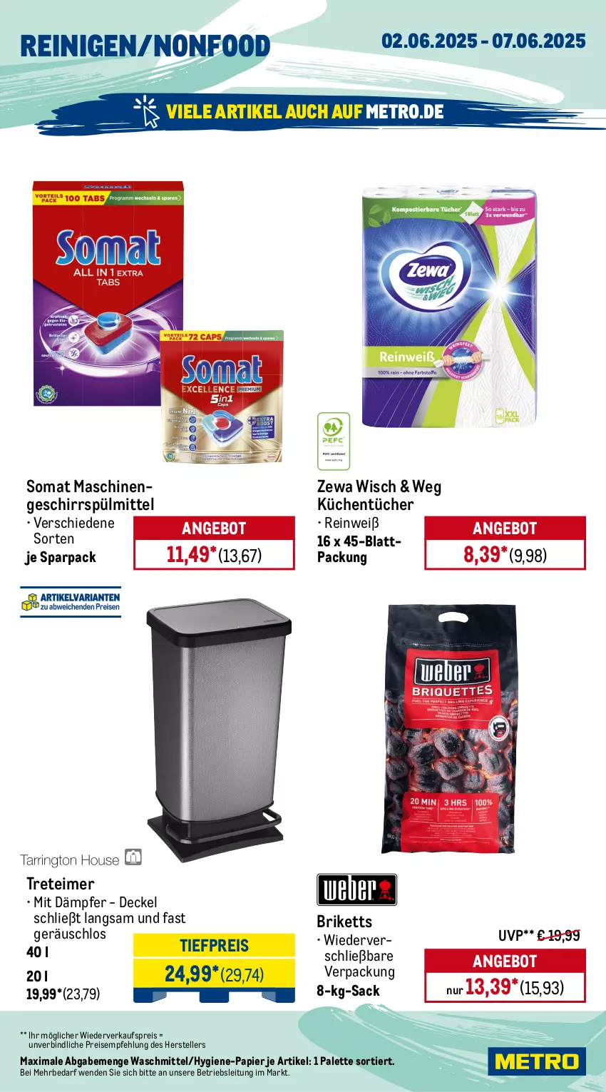 Aktueller Prospekt Metro - Wochen-Angebote - von 02.06 bis 07.06.2025 - strona 15 - produkty: angebot, auer, beere, beeren, bree, briketts, burgunder, campari, chardonnay, decke, Deckel, ecco, eimer, eis, Elan, elle, flasche, geschirr, geschirrspülmittel, getränk, getränke, grauer burgunder, Hela, küche, Küchen, küchentücher, Metro, Palette, Papaya, papier, pfirsich, prosecco, puma, reis, sac, somat, spülmittel, spumante, Stachelbeeren, teller, Ti, tiefpreis, treteimer, tücher, usb, waschmittel, zewa, zonin