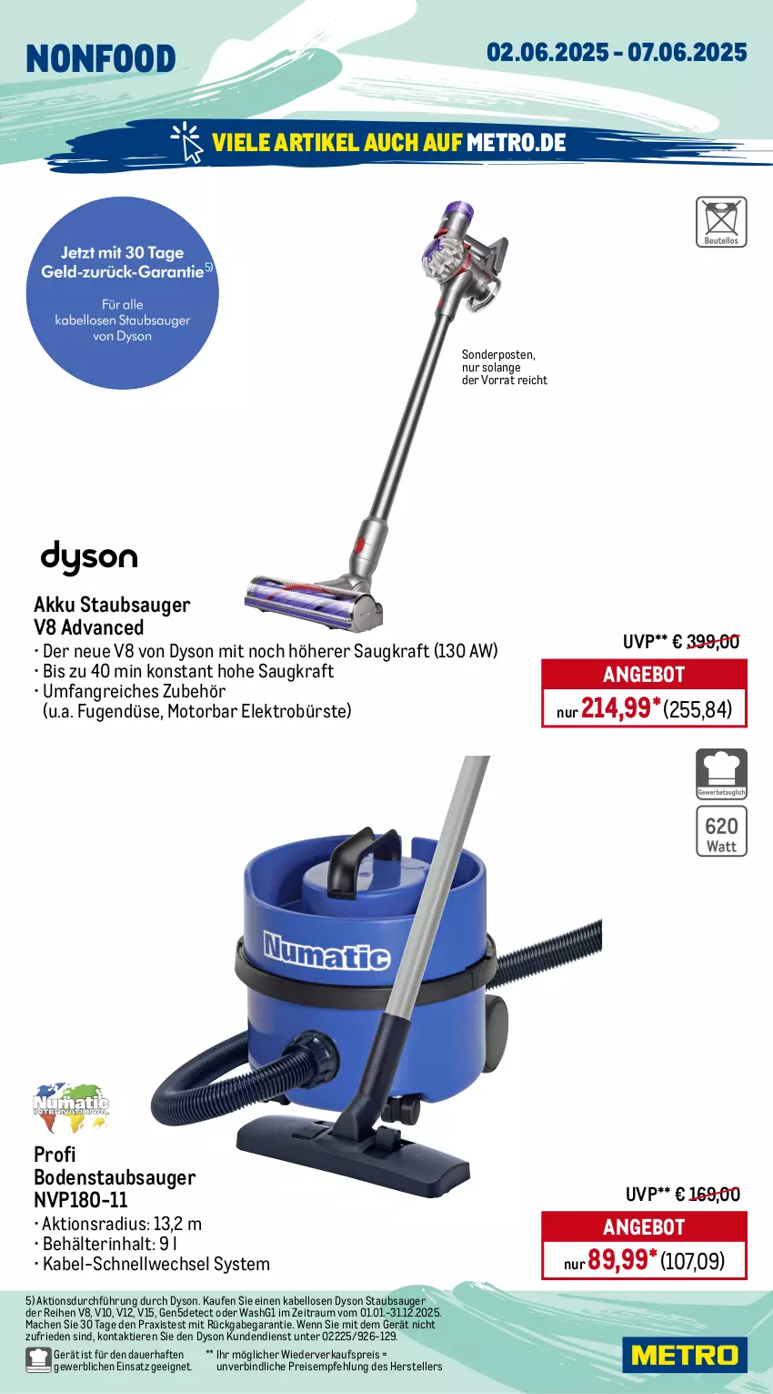 Aktueller Prospekt Metro - Wochen-Angebote - von 02.06 bis 07.06.2025 - strona 16 - produkty: akku, angebot, auer, auto, Behälter, bodenstaubsauger, bürste, Dyson, eis, Elektro, elle, ente, Hartbodenreiniger, Intel, kraft, mac, Metro, reiniger, reis, sonderposten, staubsauger, teller, Ti, Tiere, tisch