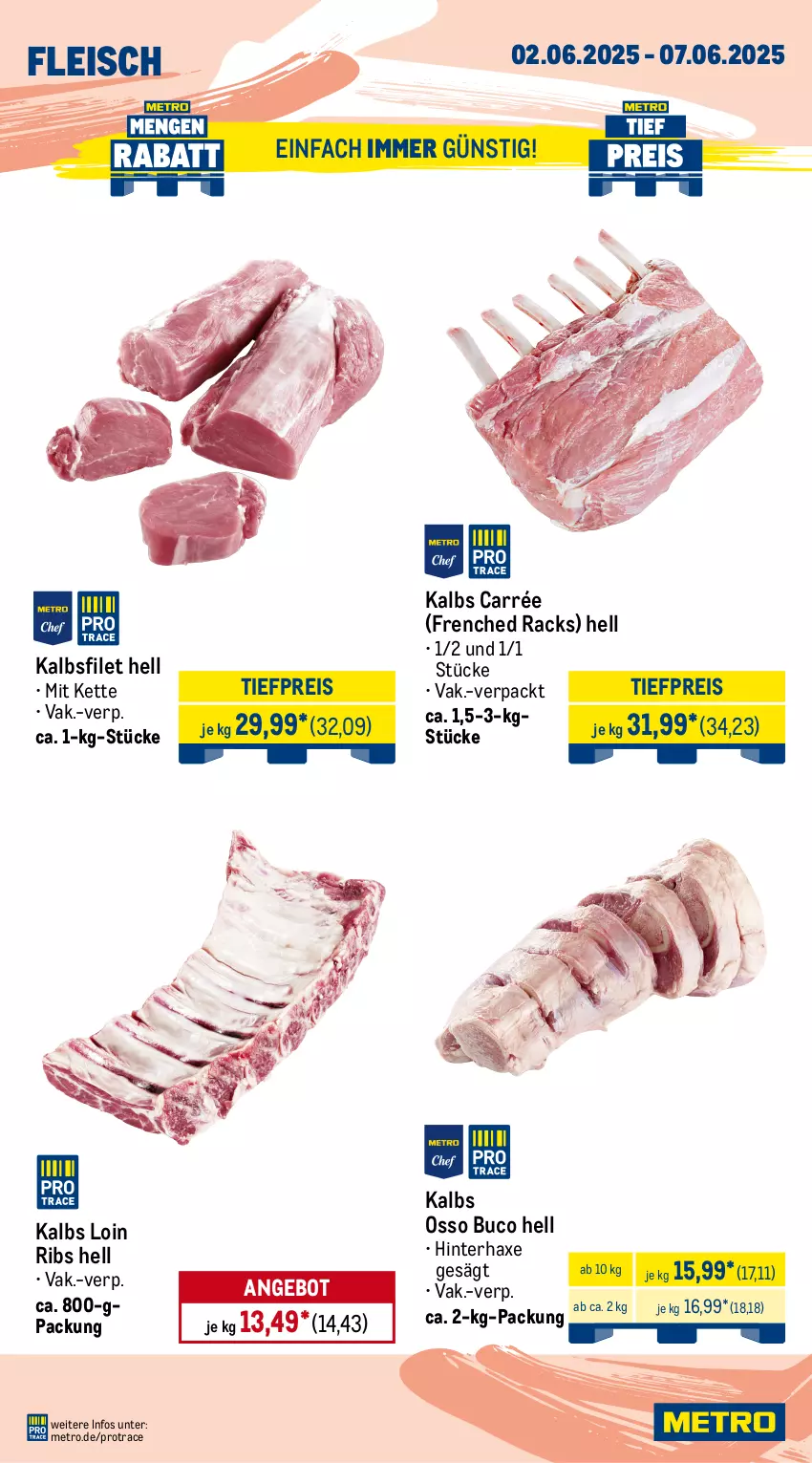 Aktueller Prospekt Metro - Wochen-Angebote - von 02.06 bis 07.06.2025 - strona 4 - produkty: Abtei, angebot, angebote, aqua, axe, bsf, eis, elle, filet, fisch, fische, Fischer, fleisch, forelle, frischfisch, Haxe, Kette, lachs, lachsfilet, Metro, reis, rel, Rotbarsch, rotbarschfilet, Schere, seelachsfilet, steak, steaks, thunfisch, Ti, tiefpreis, Wild, Zander
