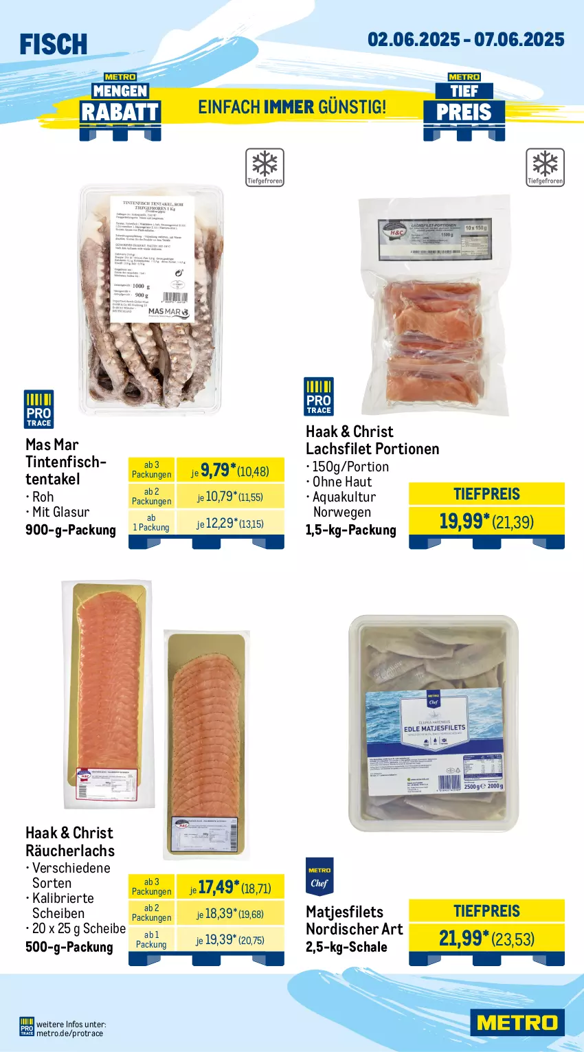 Aktueller Prospekt Metro - Wochen-Angebote - von 02.06 bis 07.06.2025 - strona 6 - produkty: angebot, aqua, beere, beeren, brie, eis, erdbeere, erdbeeren, filet, filets, fisch, fleisch, lachs, lachsfilet, matjes, Matjesfilet, matjesfilets, melone, melonen, Metro, obst, pfirsich, pfirsiche, Räucherlachs, reis, rwe, Schal, Schale, Ti, tiefpreis, trauben, wasser, wassermelone, wassermelonen