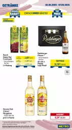 Gazetka promocyjna Metro - Wochen-Angebote - Gazetka - ważna od 07.06 do 07.06.2025 - strona 13 - produkty: Alwa, angebot, bella crema, Berger, bohne, eis, flasche, frucht, fruchtsaft, getränk, getränke, Happy Day, Havana Club, jacobs, jacobs krönung, mango, melitta, Metro, metro gastro, mineralwasser, Palette, pils, pilsner, radeberger, radeberger pilsner, Rauch, reis, saft, Ti, tiefpreis, volvic, wasser, wassereis