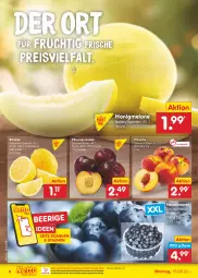 Gazetka promocyjna Netto Marken-Discount - Filial-Angebote - Gazetka - ważna od 20.08 do 20.08.2022 - strona 4 - produkty: asti, beere, beeren, bestpreis, eis, fleisch, frucht, heidelbeere, heidelbeeren, honig, honigmelone, melone, ndk, pfirsich, pfirsiche, pflaume, pflaumen, reis, Schal, Schale, Ti, versandkostenfrei, zitrone, zitronen