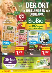 Gazetka promocyjna Netto Marken-Discount - Filial-Angebote - Gazetka - ważna od 20.08 do 20.08.2022 - strona 6 - produkty: auer, beko, bestpreis, bio, biobio, dauertiefpreis, eis, flasche, glasflasche, jubelpreis, ndk, reis, smoothie, tee, Ti, tiefpreis, versandkostenfrei