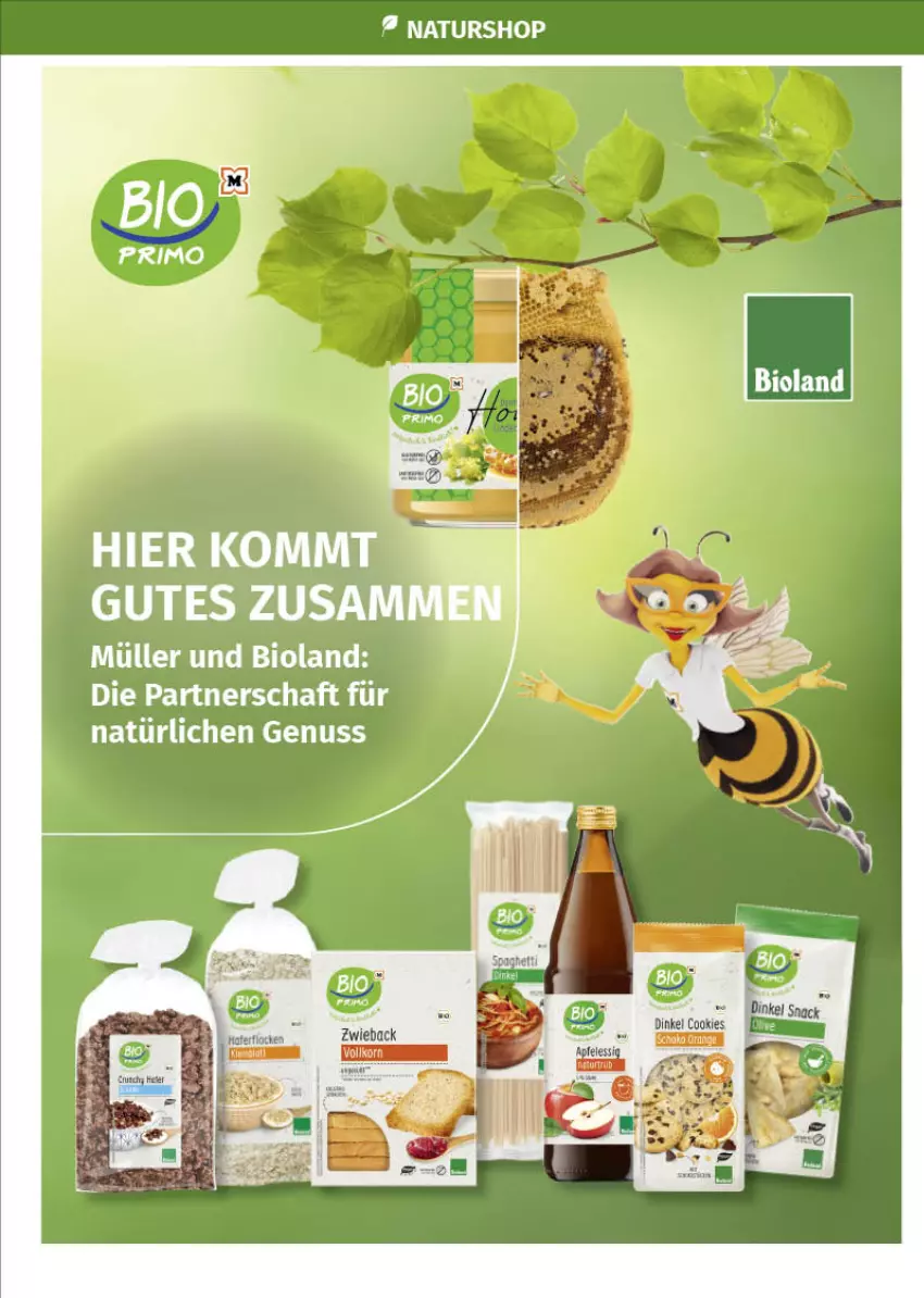 Aktueller Prospekt Mueller - Müller Prospekt - von 21.03 bis 26.03.2022 - strona 13 - produkty: bio, bioland, Müller, natur, nuss