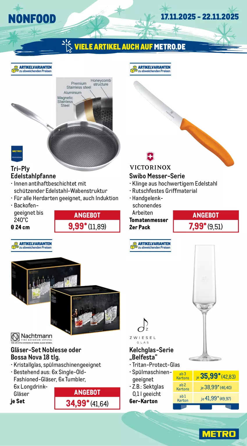 Aktueller Prospekt Metro - Wochen-Angebote - von 17.11 bis 22.11.2025 - strona 23 - produkty: angebot, Apple, auto, backofen, boss, drink, edelstahl, eis, elle, ente, fernseher, Gläser, herdarten, lack, LG, messer, Metro, Ofen, pfanne, reis, Ria, Schütze, sekt, sim, spülmaschinen, teller, Ti, tisch, tomate, tomaten, uhd, usb