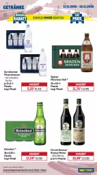 Gazetka promocyjna Metro - Wochen-Angebote - Gazetka - ważna od 22.11 do 22.11.2025 - strona 15 - produkty: Alwa, angebot, beutel, bohne, coupon, drink, eis, energy drink, espresso, Fernet, fernet branca, flasche, gerolsteine, gerolsteiner, getränk, getränke, heineken, kaffee, lavazza, lindor, lindt, melitta, Metro, mineralwasser, Palette, red bull, reis, röstkaffee, Spaten, steiner, Ti, wasser