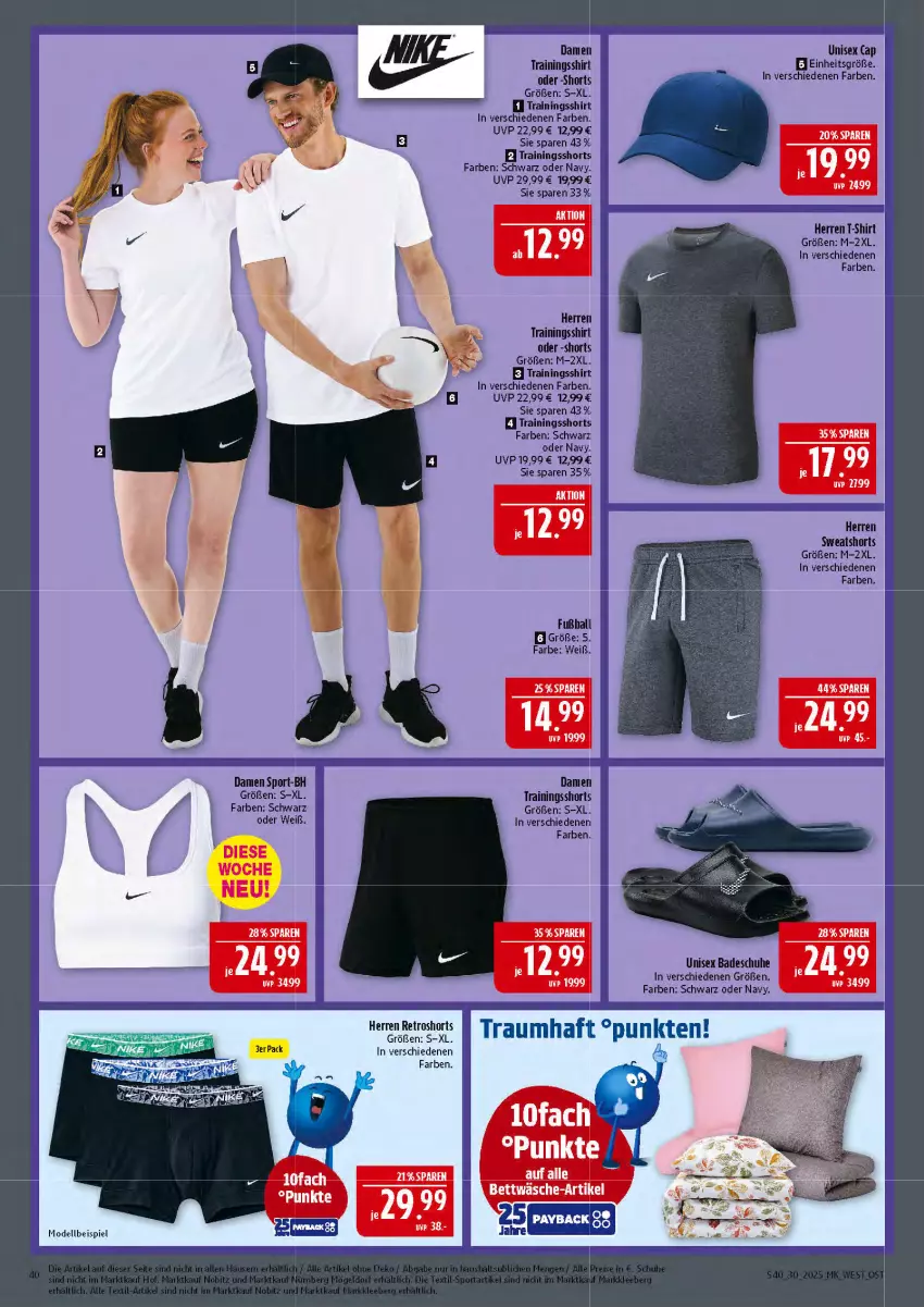 Aktueller Prospekt Marktkauf - Prospekt - von 20.07 bis 26.07.2025 - strona 40 - produkty: Bad, ball, Cap, dell, eis, Fußball, Mode, retroshorts, schuhe, shirt, shorts, Sport, sweatshorts, T-Shirt