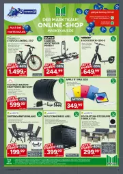 Gazetka promocyjna Marktkauf - Prospekt - Gazetka - ważna od 26.07 do 26.07.2025 - strona 31 - produkty: akku, Apple, Bank, E-Bike, E-Bikes, esstisch, Fahrrad, garnitur, Garten, gartenstuhl, Heckträger, hocker, ipad, kissen, kraft, latte, LG, Mantel, rel, rückenlehne, stuhl, Ti, tisch, uhr, werkzeug