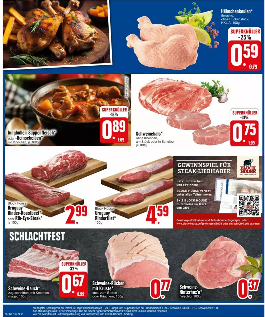 Aktueller Prospekt Edeka - Prospekte - von 19.02 bis 24.02.2024 - strona 14 - produkty: Abtei, Bau, deka, eis, filet, gewinnspiel, jungbullen, mac, reis, rind, rinder, rinderfilet, schwein, schweine, schweine-bauch, steak, suppe, suppen, tee, Ti, wein, weine, ZTE