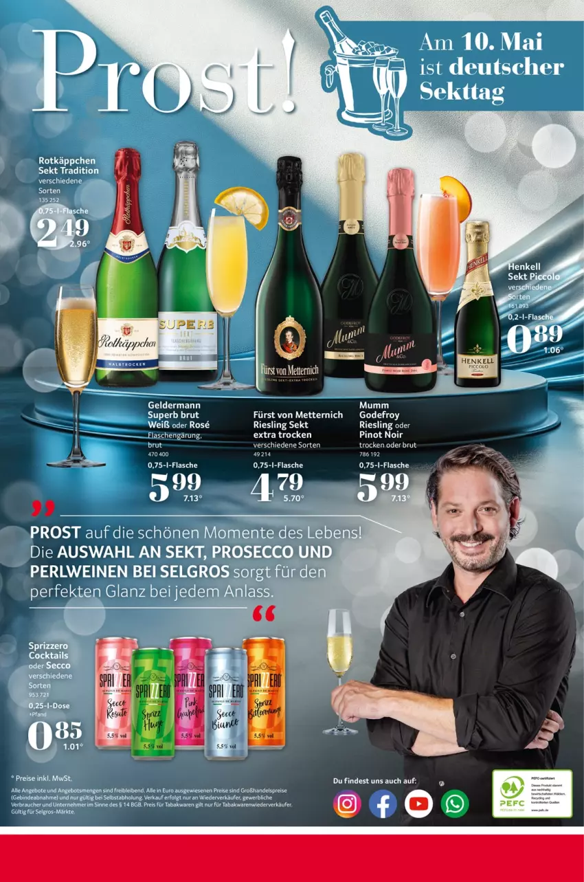 Aktueller Prospekt Selgros - Food - von 02.05 bis 07.05.2025 - strona 32 - produkty: brut, eis, flasche, fürst von metternich, LG, Mett, metternich, Pinot, pinot noir, reis, riesling, sekt