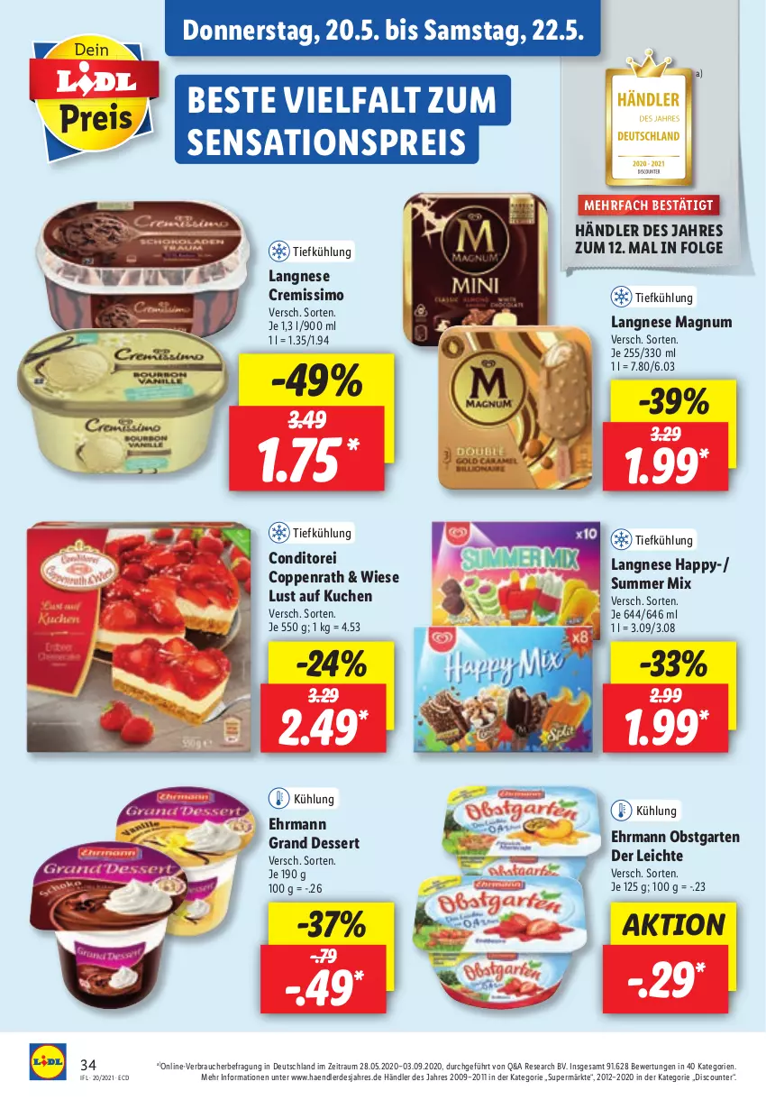 Aktueller Prospekt Lidl - Aktionsprospekt - von 17.05 bis 22.05.2021 - strona 34