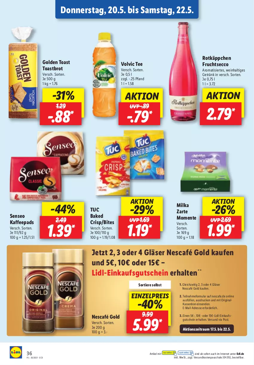 Aktueller Prospekt Lidl - Aktionsprospekt - von 17.05 bis 22.05.2021 - strona 36