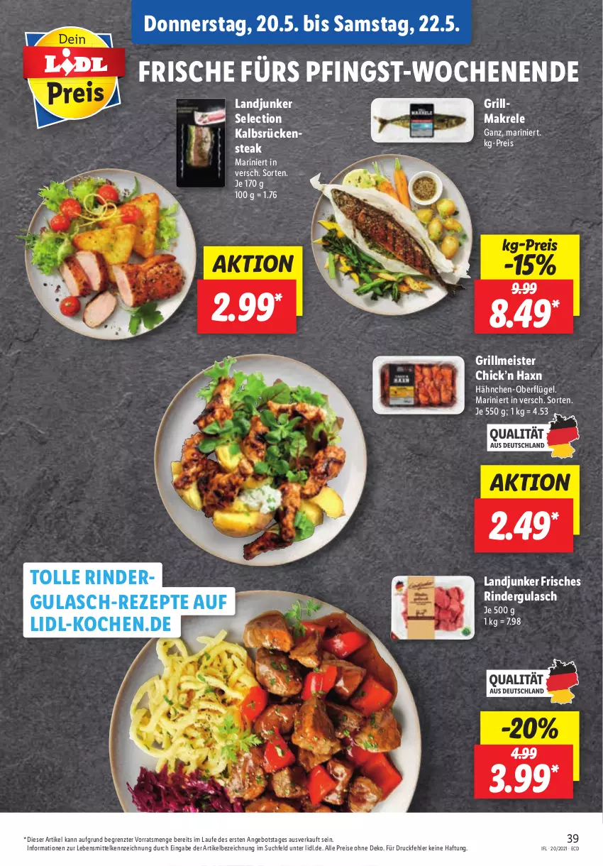 Aktueller Prospekt Lidl - Aktionsprospekt - von 17.05 bis 22.05.2021 - strona 39