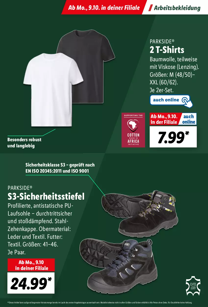 Aktueller Prospekt Lidl - Parkside Booklet 2023 - von 01.09 bis 22.10.2023 - strona 17 - produkty: angebot, Bau, baumwolle, dell, eis, elle, kleid, Kleidung, lenzing, Mode, Parkside, reis, Ria, shirt, shirts, T-Shirt, Ti, tisch, wolle, ZTE