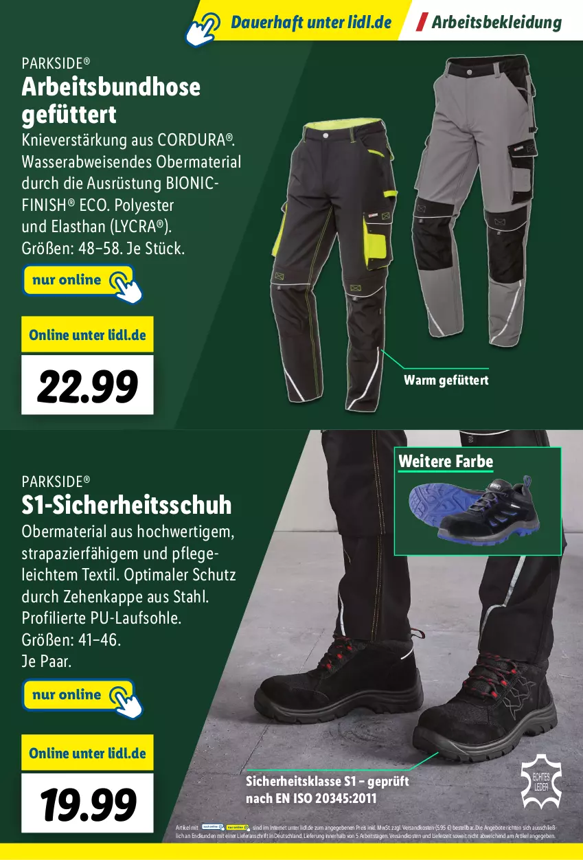 Aktueller Prospekt Lidl - Parkside Booklet 2023 - von 01.09 bis 22.10.2023 - strona 19 - produkty: angebot, angebote, auer, bio, eis, Finish, hose, kleid, Kleidung, ndk, Parkside, reis, Ria, Ti, wasser