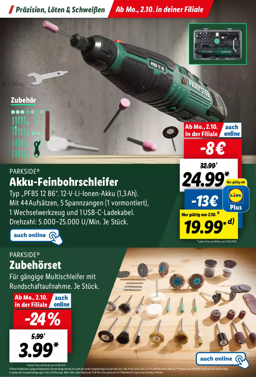 Aktueller Prospekt Lidl - Parkside Booklet 2023 - von 01.09 bis 22.10.2023 - strona 38 - produkty: akku, angebot, coupon, deka, eis, ladekabel, Parkside, reis, Ti, tisch, usb, werkzeug, Zangen, ZTE