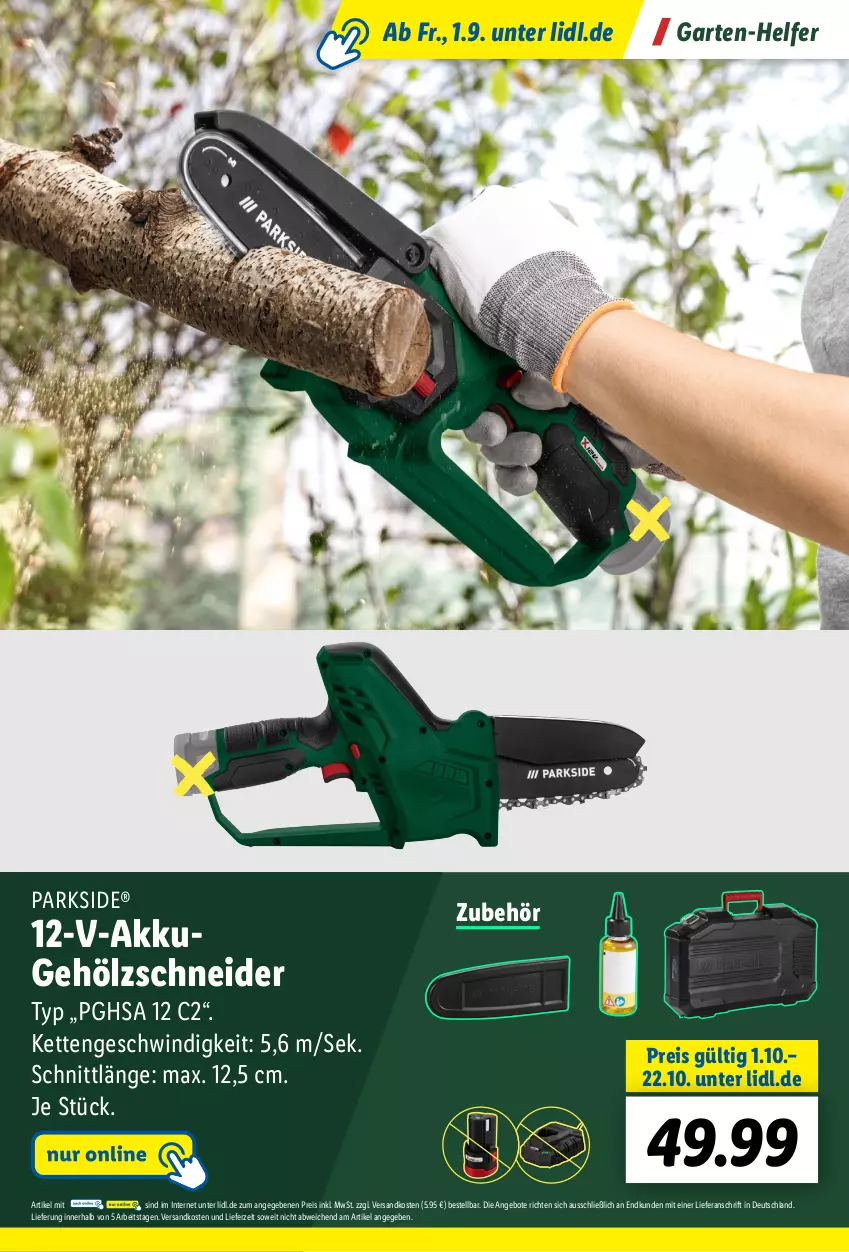 Aktueller Prospekt Lidl - Parkside Booklet 2023 - von 01.09 bis 22.10.2023 - strona 55 - produkty: akku, angebot, angebote, eis, Garten, Kette, ndk, Parkside, reis, Ti