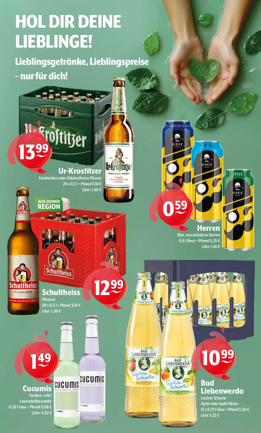 Aktueller Prospekt Getraenke Hoffmann - Prospekte - von 12.01 bis 17.01.2026 - strona 11 - produkty: alkohol, apfel, Bad, Bad Liebenwerda, bier, dell, eis, getränk, getränke, gurke, gurken, lavendel, limo, limonade, pils, pilsener, pilsner, reis, schorle, Schultheiss, Ti
