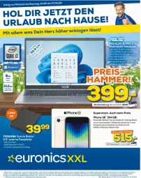 Gazetka promocyjna Euronics - Prospekte - Gazetka - ważna od 08.06 do 08.06.2022 - strona 1 - produkty: angebot, batterie, bio, eis, elle, erde, Externe Festplatte, festplatte, ilag, Intel, iphone, IPhone SE, latte, LG, monati, notebook, reis, smartphone, Ti, toshiba, usb