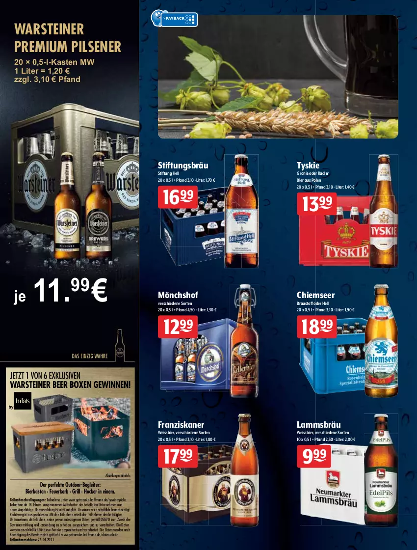 Aktueller Prospekt Getraenke Hoffmann - Prospekte - von 12.04 bis 17.04.2021 - strona 8 - produkty: angebot, angebote, asbach uralt, aust, bier, eis, erde, flasche, franziskaner, gewinnspiel, gin, Havana Club, kleiner feigling, kräuter, kräuterlikör, lamm, leine, LG, likör, limo, mönchshof, oder radler, pils, pilsener, premium pils, radler, rum, sahne, scotch, scotch whisky, Spiele, steiner, Ti, tyskie, warsteiner, weck, weissbier, whisky, wodka, yeni raki