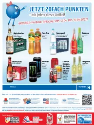 Gazetka promocyjna Getraenke Hoffmann - Prospekte - Gazetka - ważna od 17.04 do 17.04.2021 - strona 12 - produkty: abholpreise, Alpirsbacher, angebot, angebote, Cap, captain morgan, eis, elle, Früh Kölsch, fuze tea, getränk, getränke, gewinnspiel, gin, gordon, Gordon’s, gracioso, johnnie walker, LG, maybach, monster, natur, payback, reis, rel, Spiele, Spreequell, Ti, Yo