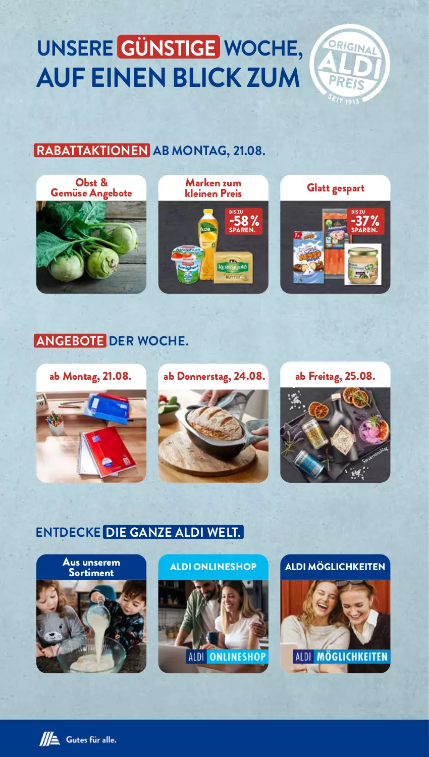 Aktueller Prospekt AldiSud - NÄCHSTE WOCHE - von 21.08 bis 26.08.2023 - strona 2 - produkty: aldi, angebot, angebote, decke, eis, leine, obst, reis, Ti