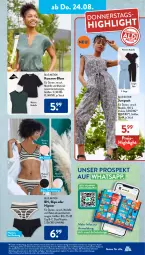 Gazetka promocyjna AldiSud - NÄCHSTE WOCHE - Gazetka - ważna od 26.08 do 26.08.2023 - strona 21 - produkty: aldi, alle artikel ohne dekoration, bluse, dekoration, dell, ecovero, eis, elle, gin, jumpsuit, kleid, Kleidung, lenzing, Mode, reis, Ria, slip, slips, Ti, ZTE