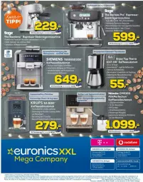 Gazetka promocyjna Euronics - Prospekte - Gazetka - ważna od 22.12 do 22.12.2021 - strona 16 - produkty: auto, edelstahl, eis, elle, espresso, euronics xxl, euronics xxl rottweil, euronics xxl tuttlingen, Germ, getränk, getränke, kaffee, kaffeeautomat, kaffeevollautomat, LG, milch, monati, Reinigung, siemens, tee, teekanne, Ti, tisch