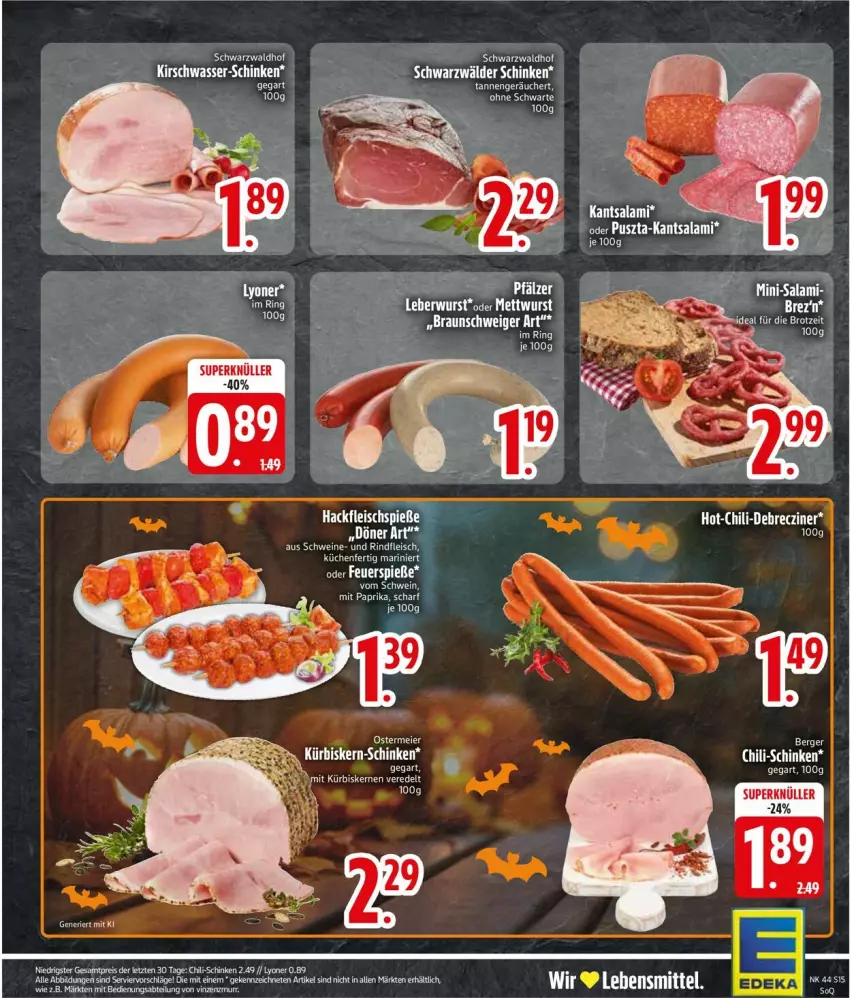 Aktueller Prospekt Edeka - Prospekte - von 26.10 bis 31.10.2026 - strona 17 - produkty: Berger, deka, eis, fleisch, kirsch, küche, Küchen, Kürbis, leberwurst, Mett, mettwurst, rind, rindfleisch, salami, schinken, schwarzwälder schinken, schwein, schweine, Ti, Tiere, wasser, wein, weine, wurst