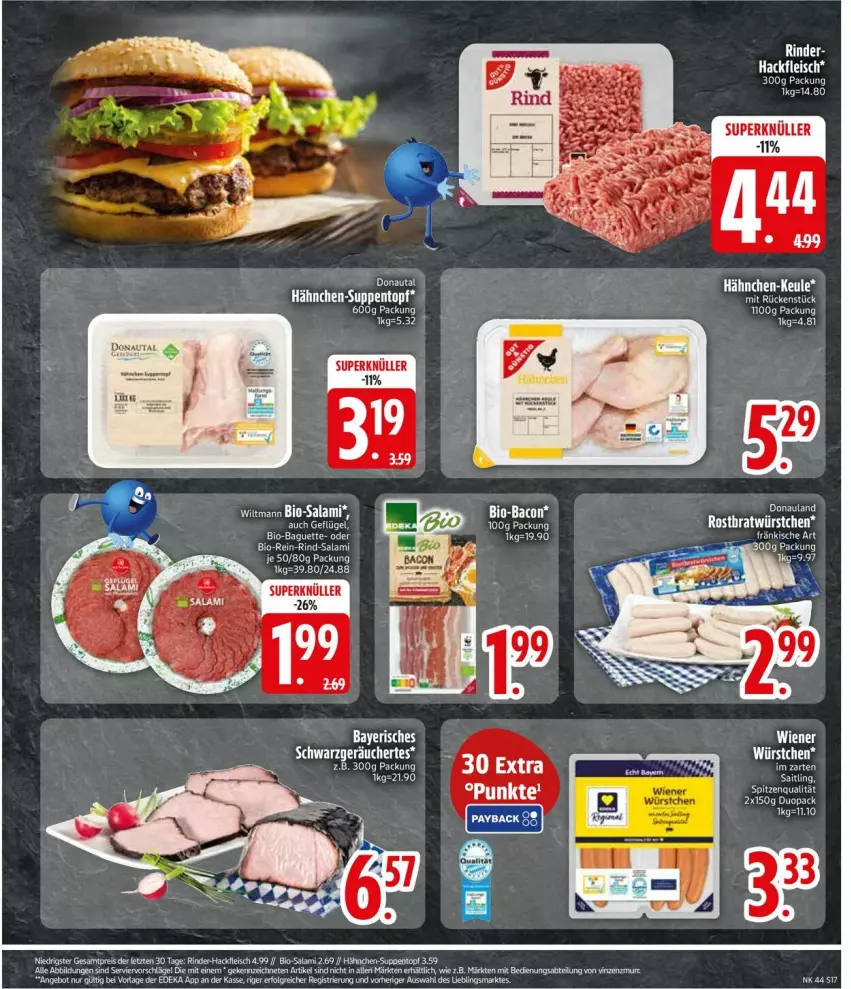 Aktueller Prospekt Edeka - Prospekte - von 26.10 bis 31.10.2026 - strona 19 - produkty: baguette, bio, Bio-Salami, eis, fleisch, hackfleisch, reis, rind, rinder, rinder-hackfleisch, salami, spitzenqualität, suppe, suppen, tee, topf, würstchen, ZTE