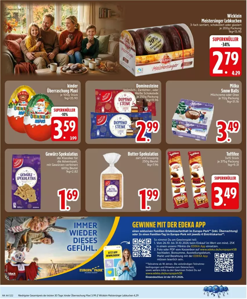 Aktueller Prospekt Edeka - Prospekte - von 26.10 bis 31.10.2026 - strona 24 - produkty: beutel, eis, gewinnspiel, gewürz, Kinder, kuchen, Lebkuchen, Meister, milch, reis, schoko, spee, tee, Ti, vollmilch, WICK, ZTE
