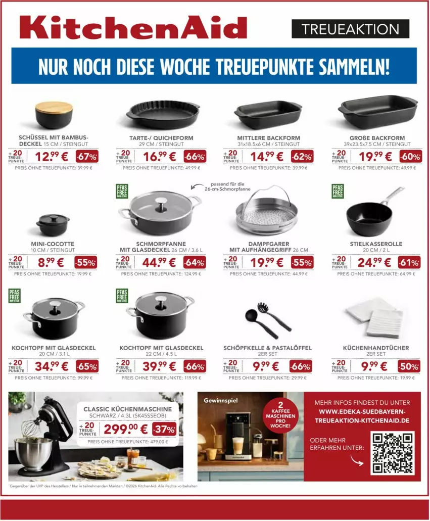 Aktueller Prospekt Edeka - Prospekte - von 26.10 bis 31.10.2026 - strona 28 - produkty: Backform, bambus, decke, Deckel, elle, Glasdeckel, KitchenAid, kuchen, Löffel, pasta, pfanne, Quiche, schmorpfanne, schüssel, stielkasserolle, Ti