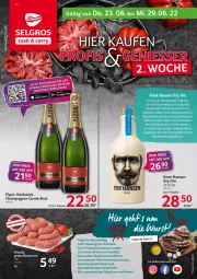 Gazetka promocyjna Selgros - Food - Gazetka - ważna od 29.06 do 29.06.2022 - strona 1 - produkty: bratwurst, brut, champagne, champagner, dry gin, eis, erde, flasche, fleisch, gewürz, gin, grobe bratwurst, Meister, reis, tee, Ti, tisch, wurst