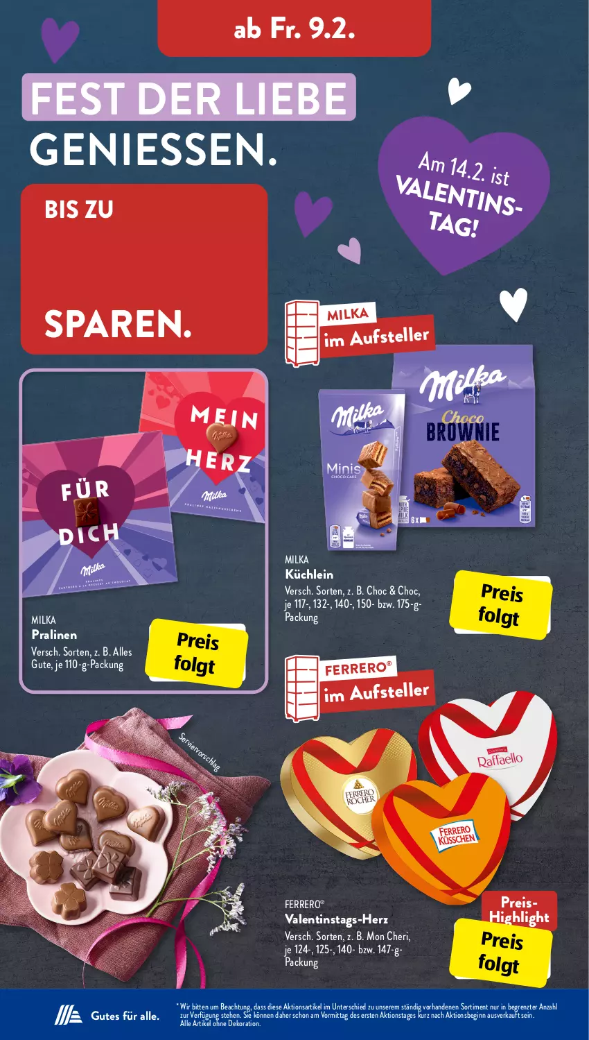 Aktueller Prospekt AldiSud - IN ZWEI WOCHEN - von 05.02 bis 10.02.2024 - strona 19 - produkty: alle artikel ohne dekoration, dekoration, eis, elle, ferrero, gin, LG, milka, pralinen, reis, teller, Ti, ZTE