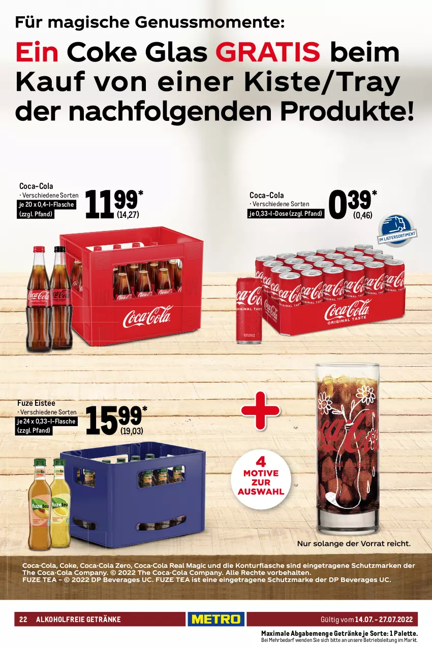 Aktueller Prospekt Metro - GastroJournal - von 14.07 bis 27.07.2022 - strona 22 - produkty: ajax, alkohol, allzweckreiniger, ariel, backofen, backofen und, Becher, bier, coca-cola, cola, eis, eistee, Fettlöser, flasche, geschirr, geschirrspülmittel, getränk, getränke, grill, Grillreiniger, klarspüler, kosmetik, Ofen, Palette, persil, Pods, reiniger, reis, spülmittel, tee, Ti, top-hit, vollwaschmittel, waschmittel, weck